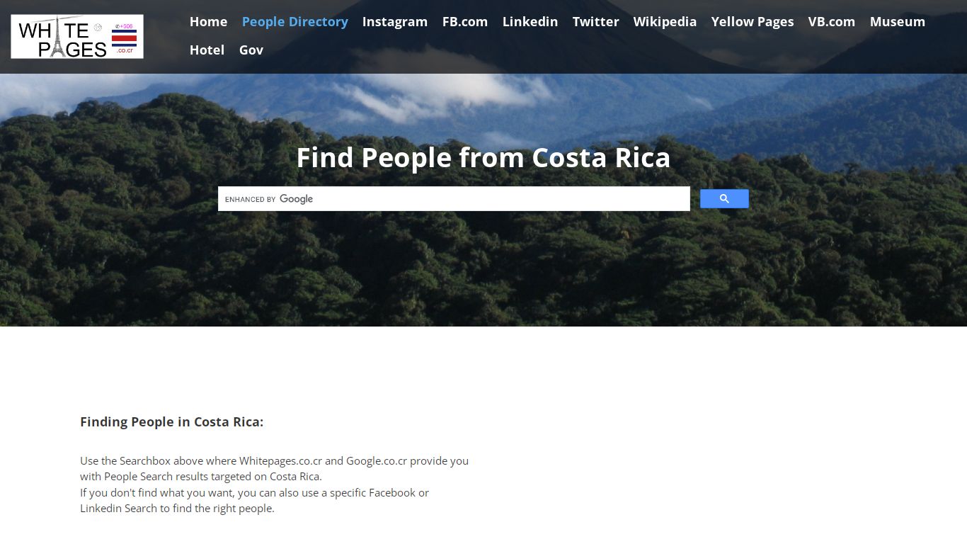 Whitepages.co.cr People from Costa Rica